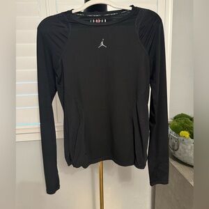 Jordan Black Long-Sleeve Performance Tee